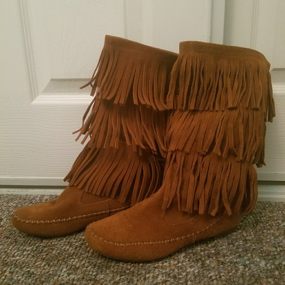 Lauren Conrad fringe boots